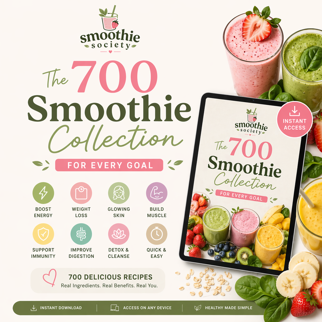 The 700 Smoothie Collection - For Every Goal - Was £24.99, Now Only £4.99!